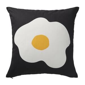 IKEA ÖGONLOCKSMAL Cushion Cover, Black/White/Egg, 20"x20" (106.009.97) NEW